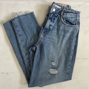 Zara Blue Ripped Jeans - Size 6